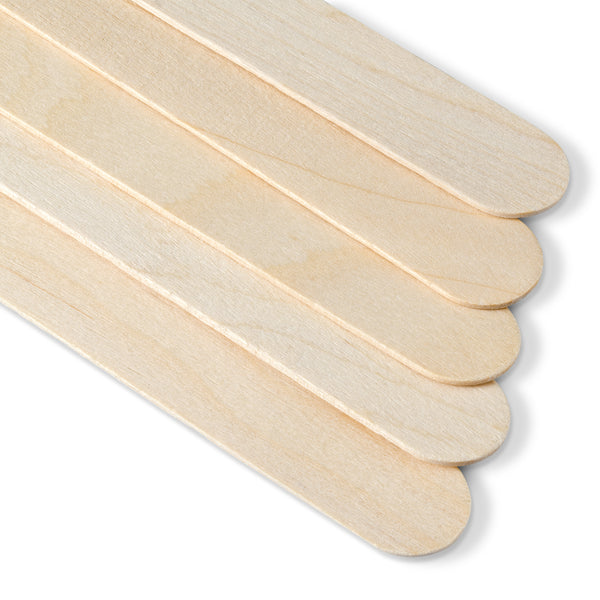 Professional Spa Quality - Wood Wax Applicator For Hair Removal - (100 Large Sticks)
